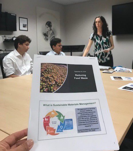 Students heard a food waste tutorial by EPA employee, Elana Goldstein.